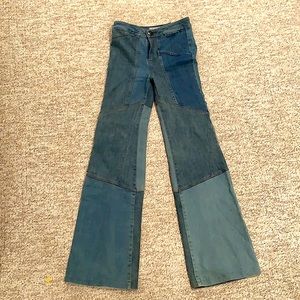 Free People Patchwork Jeans